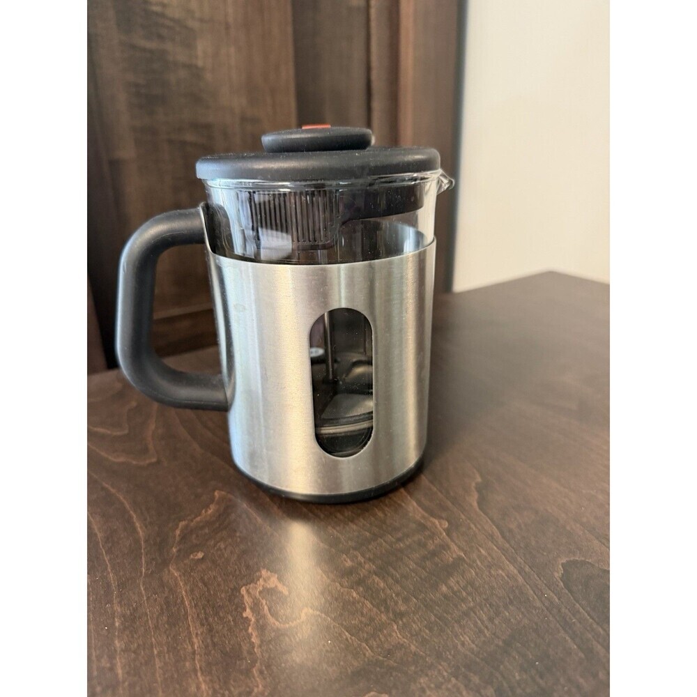 OXO French Press 4 Cup Coffee Maker Stainless Steel Glass